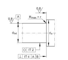 推力角接觸球軸承 ZKLF40100-2RS-2AP, 配對，雙向，螺釘安裝，兩側(cè)唇密封