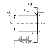 角接觸球軸承單元 ZKLFA0850-2RS, 雙向，螺釘安裝，兩側(cè)唇密封，帶平端的法蘭