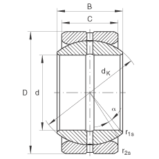 關(guān)節(jié)軸承 GE50-ZO, 根據(jù) DIN ISO 12 240-1 標準，英制尺寸，需維護