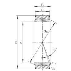 關(guān)節(jié)軸承 GE8-DO, 根據(jù) DIN ISO 12 240-1 標(biāo)準(zhǔn)，需維護(hù)