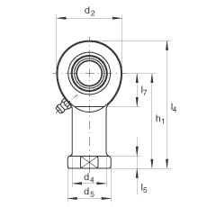 桿端軸承 GIR35-DO-2RS, 根據(jù) DIN ISO 12 240-4 標(biāo)準(zhǔn)，帶右旋內(nèi)螺紋，需維護(hù)，兩側(cè)唇密封