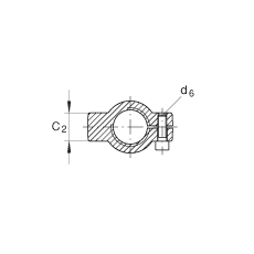 液壓桿端軸承 GIHNRK90-LO, 根據(jù) DIN ISO 12 240-4 標(biāo)準(zhǔn)，帶右旋螺紋夾緊裝置，需維護(hù)