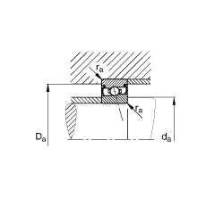 主軸軸承 HSS7009-E-T-P4S, 調(diào)節(jié)，成對(duì)安裝，接觸角 α = 25°，兩側(cè)唇密封，非接觸，限制公差