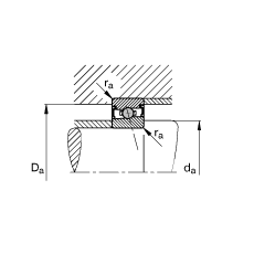 主軸軸承 HCS71918-C-T-P4S, 調(diào)節(jié)，成對安裝，接觸角 α = 15°，兩側(cè)唇密封，非接觸，限制公差