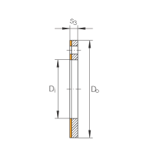 推力墊圈 EGW28-E40, 推力墊圈，免維護，帶鋼襯