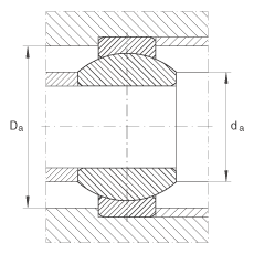 關(guān)節(jié)軸承 GE8-FO, 根據(jù) DIN ISO 12 240-1 標(biāo)準(zhǔn)，需維護(hù)