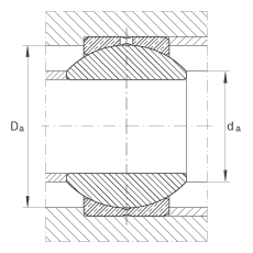 關(guān)節(jié)軸承 GE18-PB, 根據(jù) DIN ISO 12 240-1 標(biāo)準(zhǔn)，尺寸系列 K，需維護(hù)