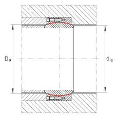 大的關(guān)節(jié)軸承 GE420-DW, 根據(jù) DIN ISO 12 240-1 標(biāo)準(zhǔn)，免維護(hù)