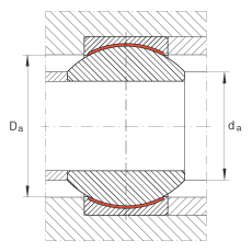 關(guān)節(jié)軸承 GE10-PW, 根據(jù) DIN ISO 12 240-1 標(biāo)準(zhǔn)，尺寸系列 K，免維護(hù)